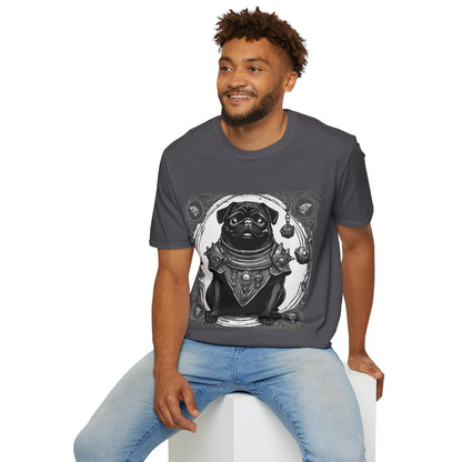 Black and White Pug RPG Short Sleeve Shirt