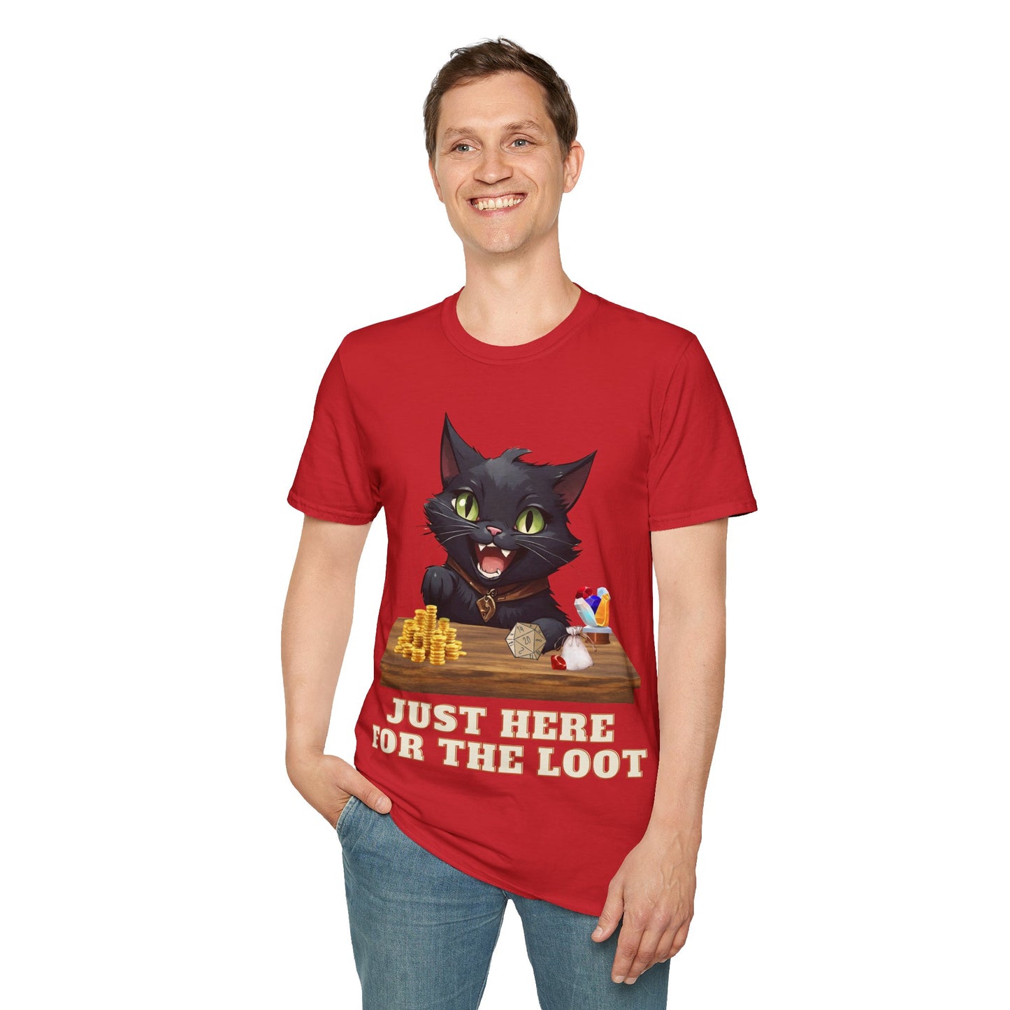 Just Here For The Loot Cat Shirt