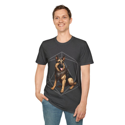 German Shepherd Fantasy D20 Short Sleeve Shirt